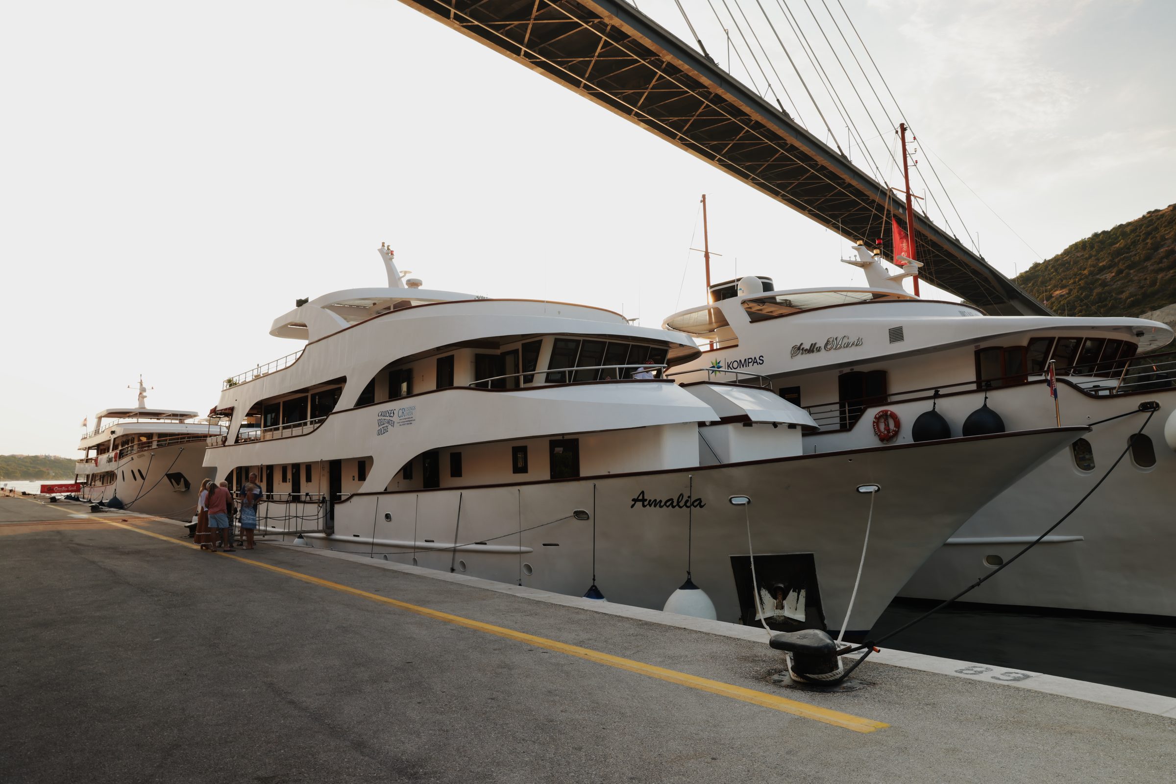 A yacht at anchor on the Dalmatian coast in Croatia